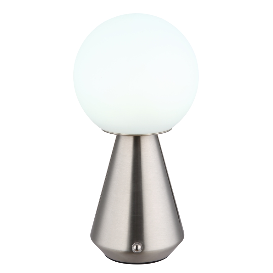 Globo - LED Димируема сензорна екстериорна настолна лампа LED/1,5W/5V 3000/4500/6500K 1800 mAh IP41 матов хром