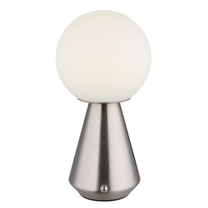 Globo - LED Димируема сензорна екстериорна настолна лампа LED/1,5W/5V 3000/4500/6500K 1800 mAh IP41 матов хром