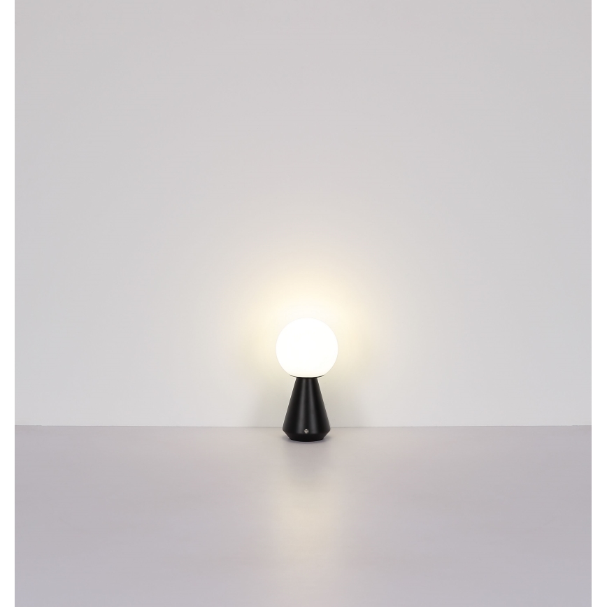 Globo - LED Димируема сензорна екстериорна настолна лампа LED/1,5W/5V 3000/4500/6500K 1800 mAh IP41 черен