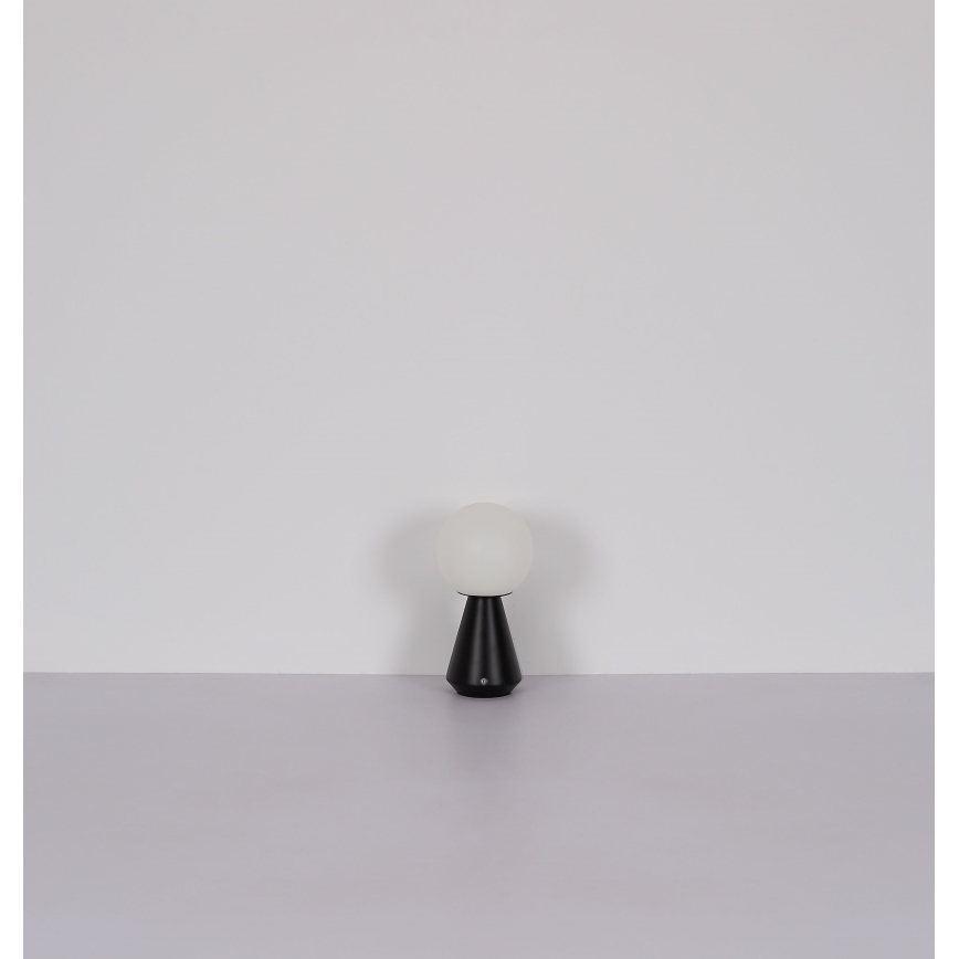 Globo - LED регулируема сензорна външна настолна лампа LED/1,5W/5V 3000/4500/6500K 1800 mAh IP41 черна