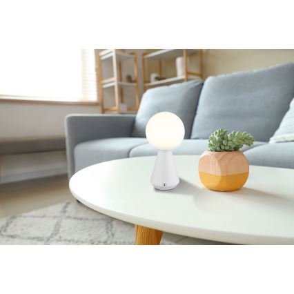 Globo - LED Димируема сензорна екстериорна настолна лампа LED/1,5W/5V 3000/4500/6500K 1800 mAh IP41 бял