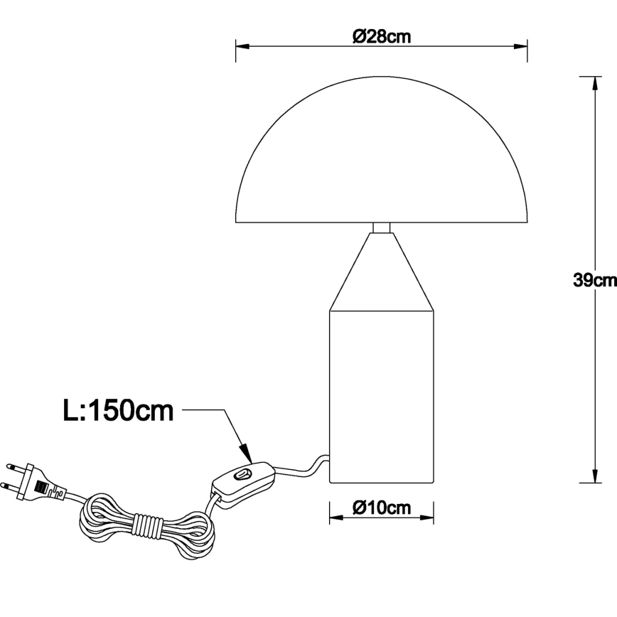 Globo - Настолна лампа 2xE27/40W/230V, месинг