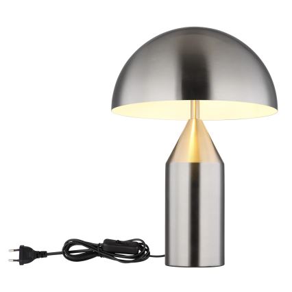 Globo - Настолна лампа 2xE27/40W/230V матов хром