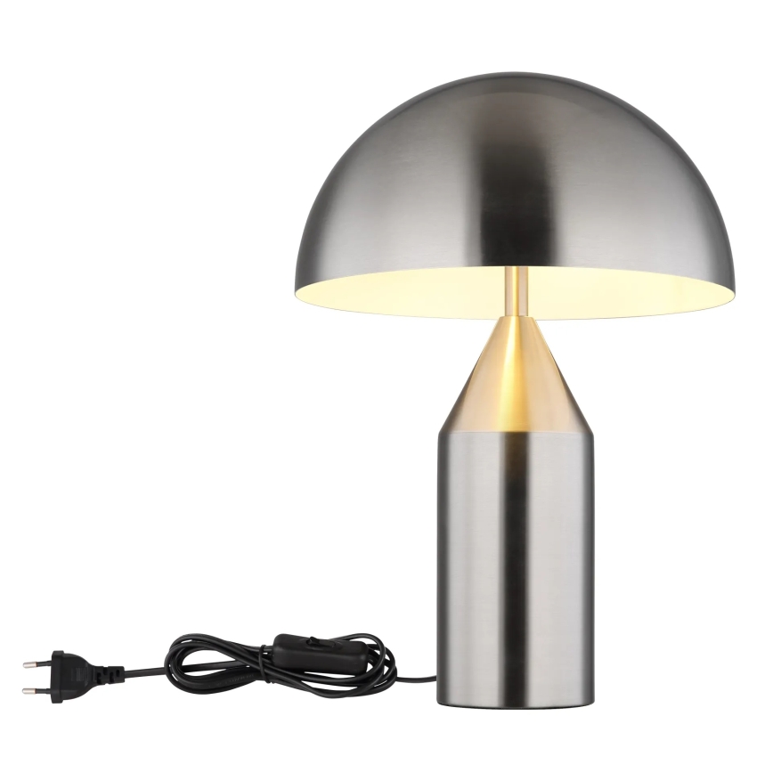 Globo - Настолна лампа 2xE27/40W/230V матов хром