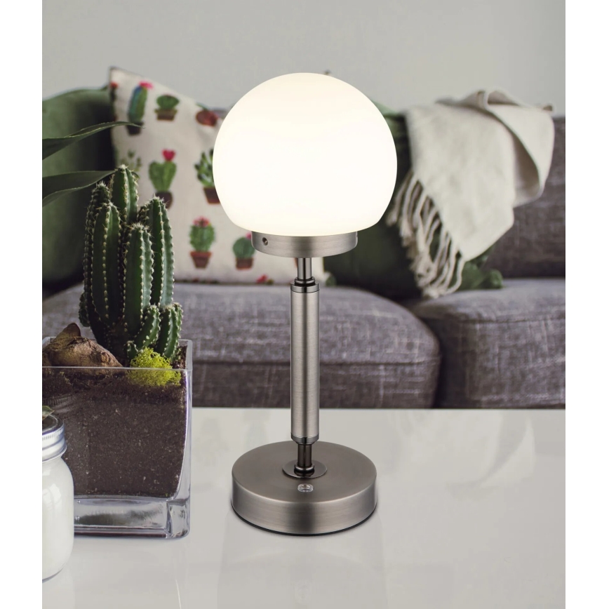 Globo - LED Димируема акумулаторна настолна сензорна лампа LED/2,5W/5V 1800mAh 2700/4000/6500K антрацит