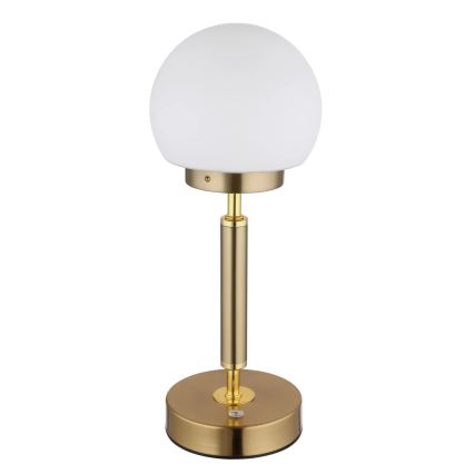 Globo - LED Димируема акумулаторна настолна сензорна лампа LED/2,5W/5V 1800mAh 2700/4000/6500K месинг