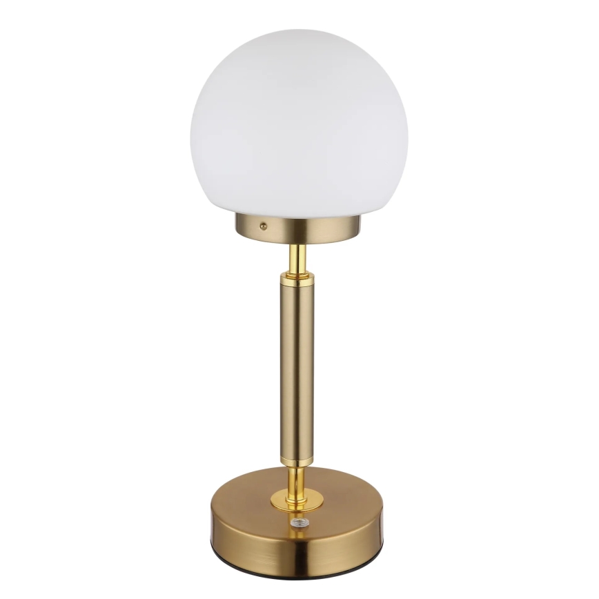 Globo - LED Димируема акумулаторна настолна сензорна лампа LED/2,5W/5V 1800mAh 2700/4000/6500K месинг