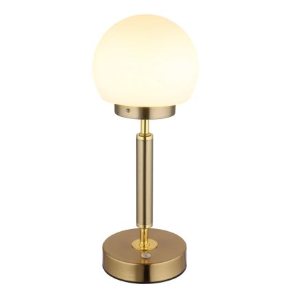 Globo - LED Димируема акумулаторна настолна сензорна лампа LED/2,5W/5V 1800mAh 2700/4000/6500K месинг