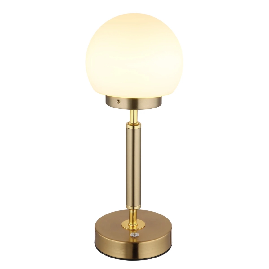 Globo - LED Димируема акумулаторна настолна сензорна лампа LED/2,5W/5V 1800mAh 2700/4000/6500K месинг