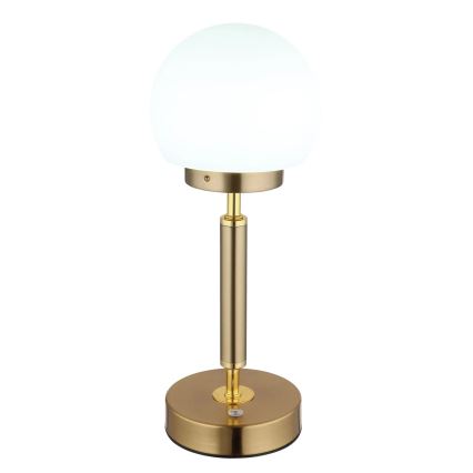 Globo - LED Димируема акумулаторна настолна сензорна лампа LED/2,5W/5V 1800mAh 2700/4000/6500K месинг