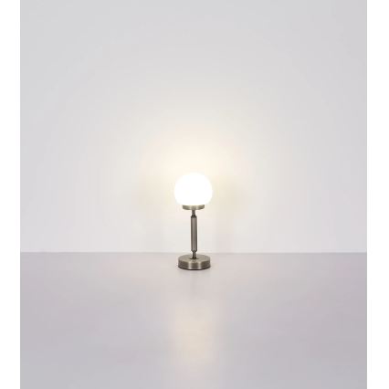 Globo - LED Димируема акумулаторна настолна сензорна лампа LED/2,5W/5V 1800mAh 2700/4000/6500K матов хром