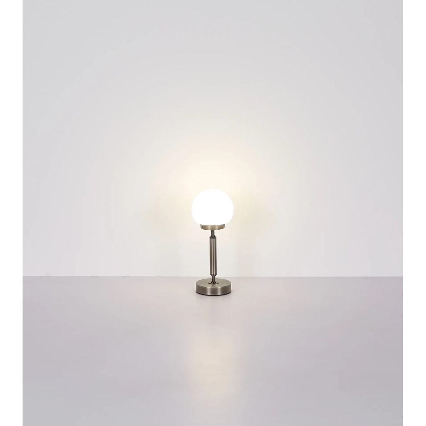 Globo - LED Димируема акумулаторна настолна сензорна лампа LED/2,5W/5V 1800mAh 2700/4000/6500K матов хром