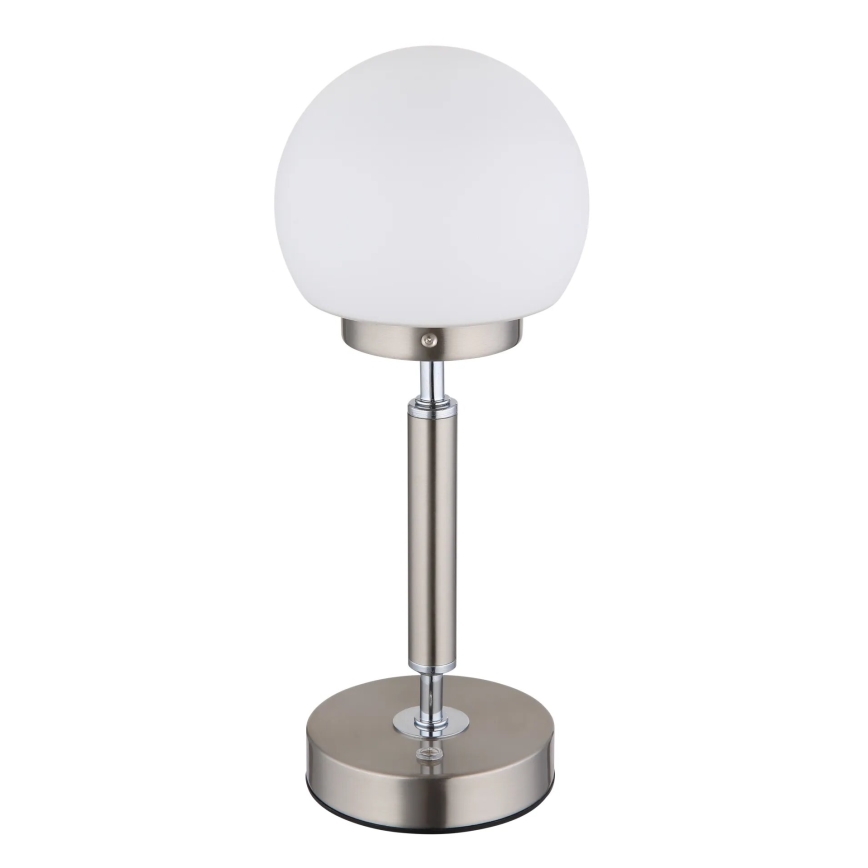 Globo - LED Димируема акумулаторна настолна сензорна лампа LED/2,5W/5V 1800mAh 2700/4000/6500K матов хром