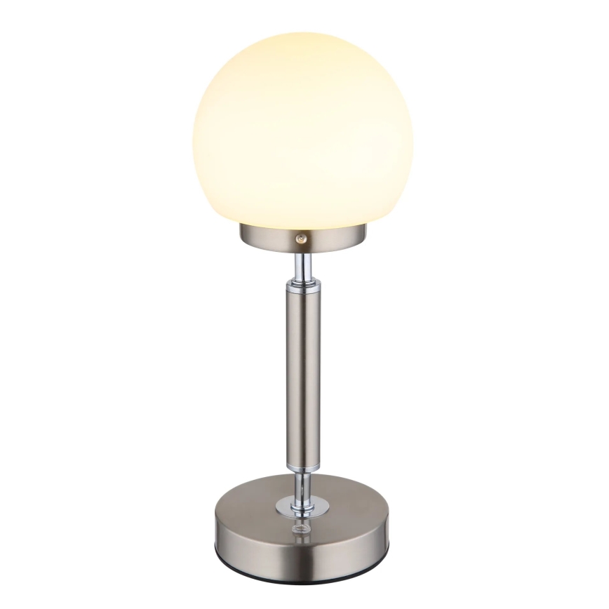 Globo - LED Димируема акумулаторна настолна сензорна лампа LED/2,5W/5V 1800mAh 2700/4000/6500K матов хром