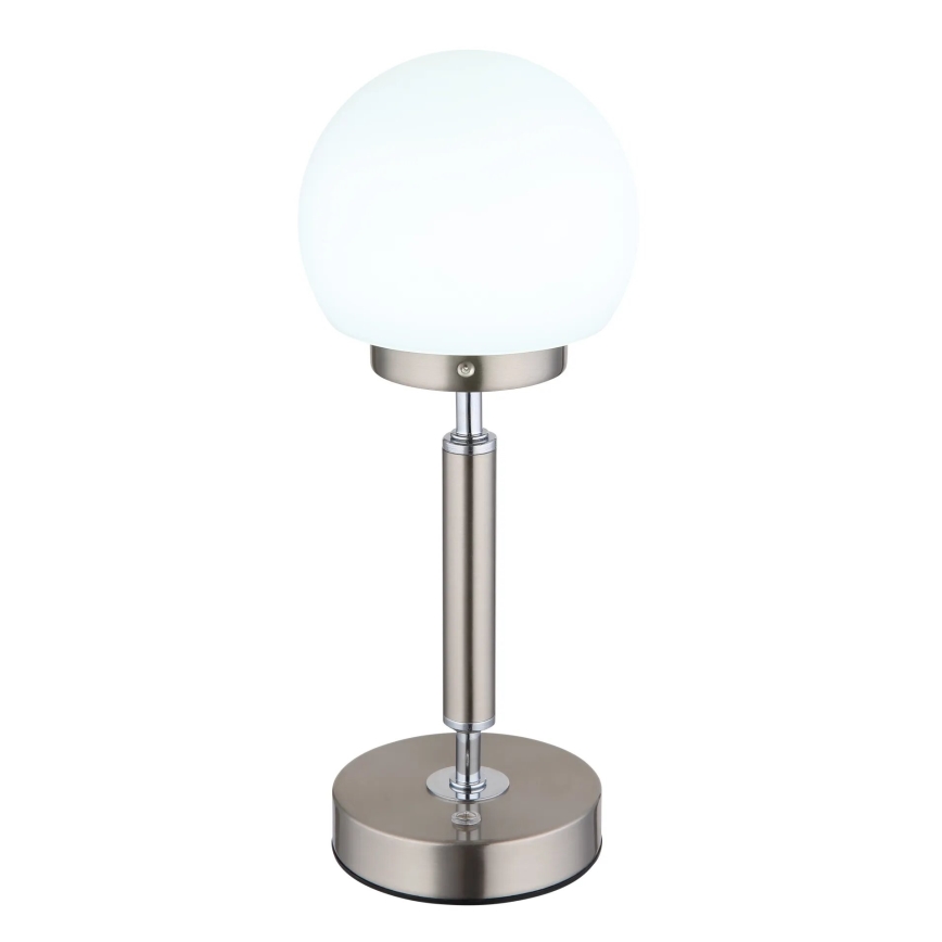 Globo - LED Димируема акумулаторна настолна сензорна лампа LED/2,5W/5V 1800mAh 2700/4000/6500K матов хром