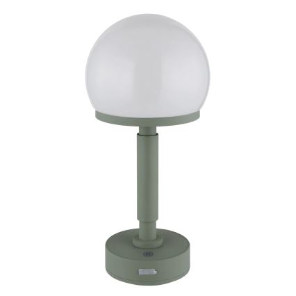 Globo - LED Димируема акумулаторна настолна сензорна лампа LED/2,5W/5V 1800mAh 2800K зелен