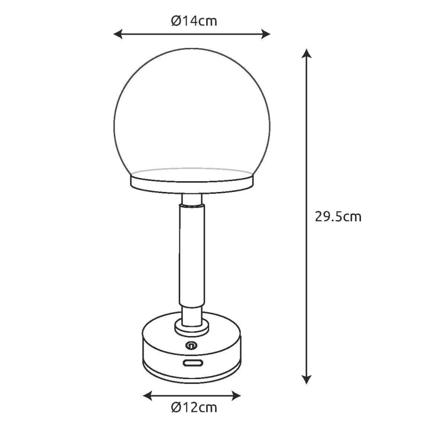 Globo - LED Димируема акумулаторна настолна сензорна лампа LED/2,5W/5V 1800mAh 2800K зелен
