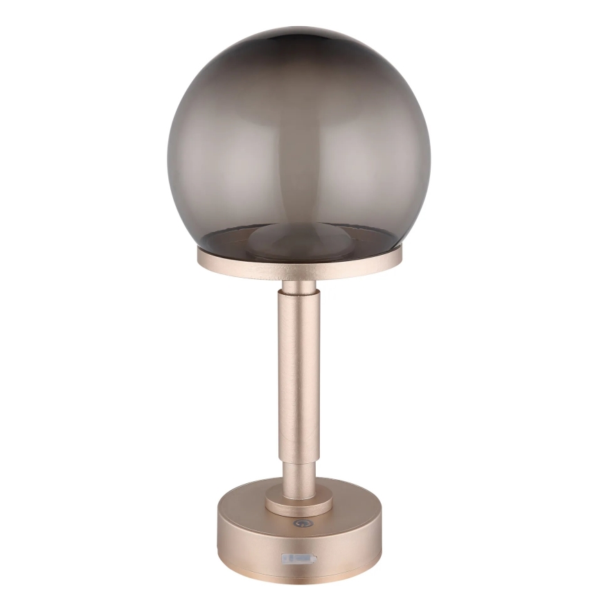 Globo - LED Димируема акумулаторна настолна сензорна лампа LED/2,5W/5V 1800mAh 2700/4000/6500K розовозлатист