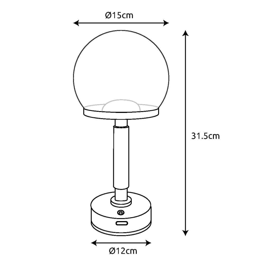 Globo - LED Димируема акумулаторна настолна сензорна лампа LED/2,5W/5V 1800mAh 2700/4000/6500K розовозлатист