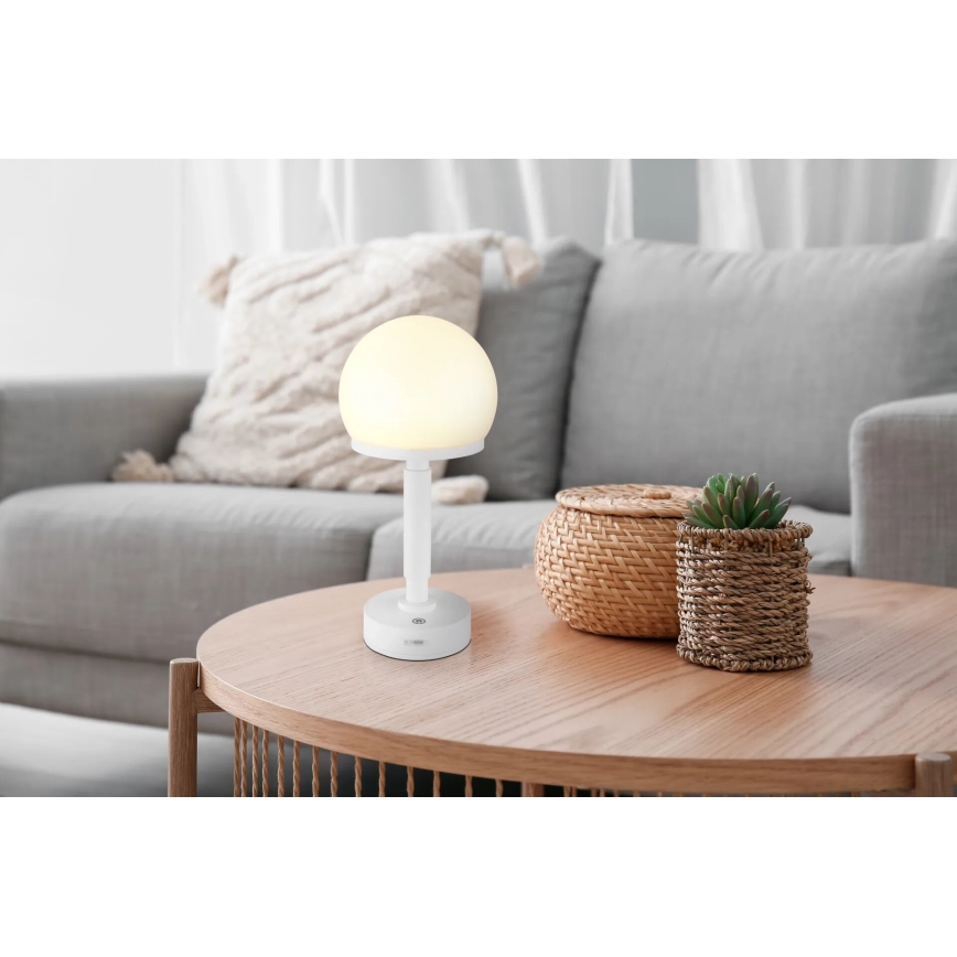Globo - LED Димируема акумулаторна настолна сензорна лампа LED/2,5W/5V 1800mAh 2800K бял