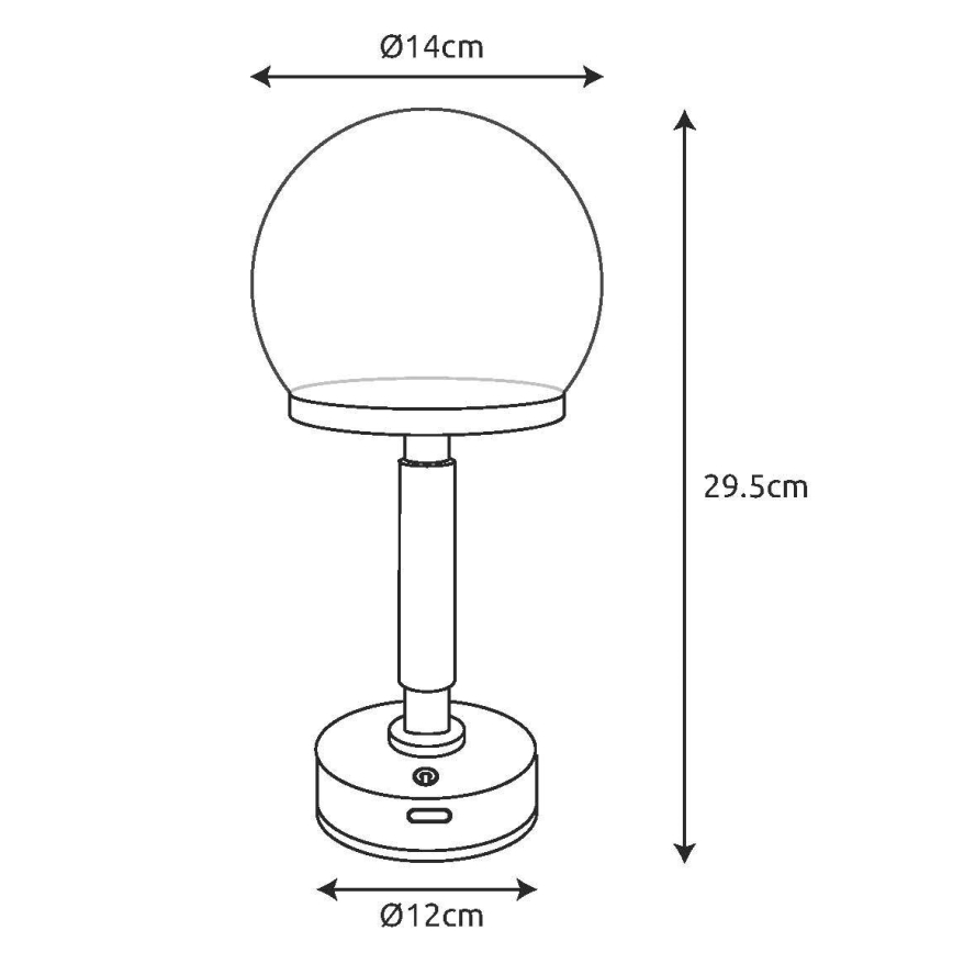 Globo - LED Димируема акумулаторна настолна сензорна лампа LED/2,5W/5V 1800mAh 2800K бял