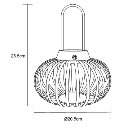 Globo - LED димируема сензорна презареждаема настолна лампа LED/1W/3,7V 1500 mAh