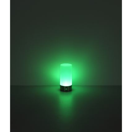 Globo - LED RGBW Димируема сензорна екстериорна настолна лампа LED/1,8W/5V 1500 mAh матов хром
