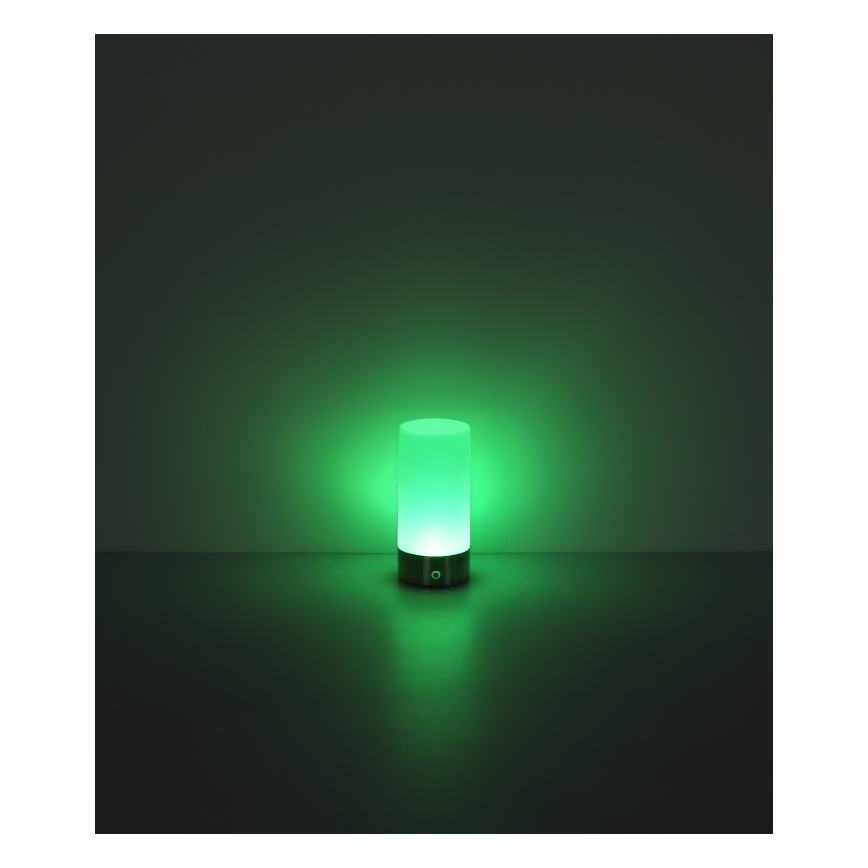 Globo - LED RGBW Димируема сензорна екстериорна настолна лампа LED/1,8W/5V 1500 mAh матов хром