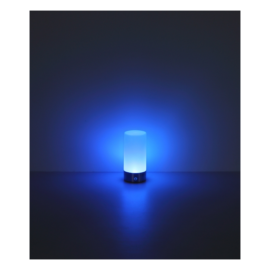 Globo - LED RGBW Димируема сензорна екстериорна настолна лампа LED/1,8W/5V 1500 mAh матов хром