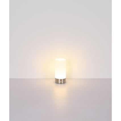 Globo - LED RGBW Димируема сензорна екстериорна настолна лампа LED/1,8W/5V 1500 mAh матов хром