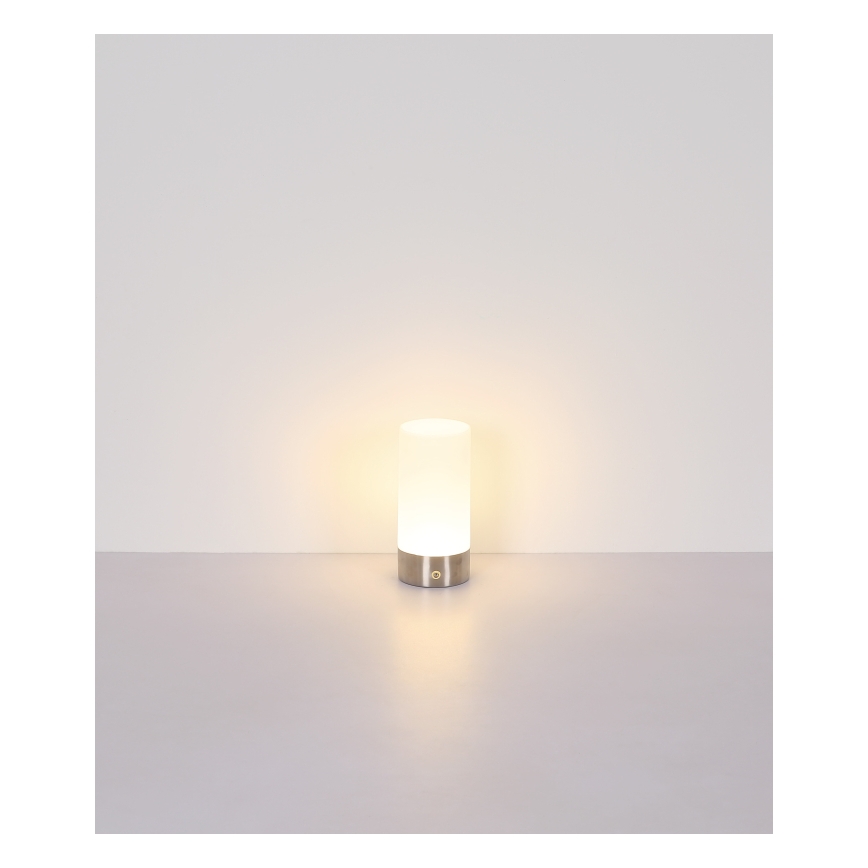 Globo - LED RGBW Димируема сензорна екстериорна настолна лампа LED/1,8W/5V 1500 mAh матов хром