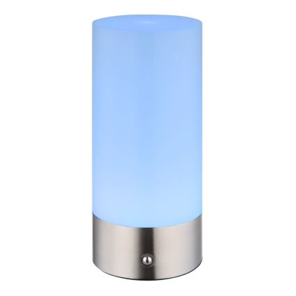 Globo - LED RGBW Димируема сензорна екстериорна настолна лампа LED/1,8W/5V 1500 mAh матов хром