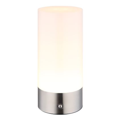 Globo - LED RGBW Димируема сензорна екстериорна настолна лампа LED/1,8W/5V 1500 mAh матов хром