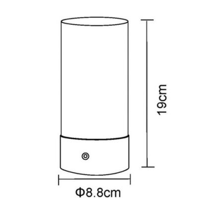 Globo - LED RGBW Димируема сензорна екстериорна настолна лампа LED/1,8W/5V 1500 mAh матов хром