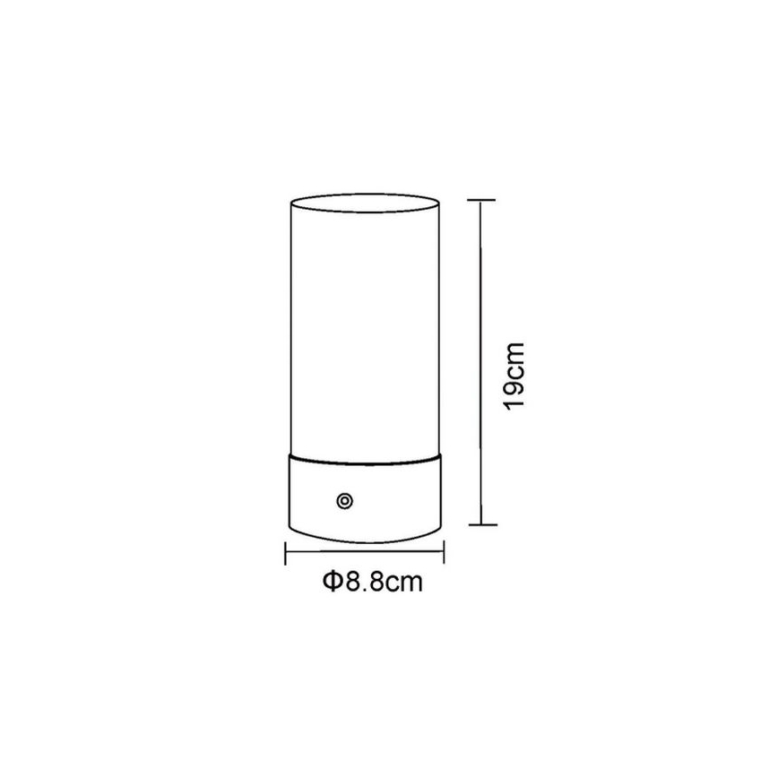 Globo - LED RGBW Димируема сензорна екстериорна настолна лампа LED/1,8W/5V 1500 mAh матов хром