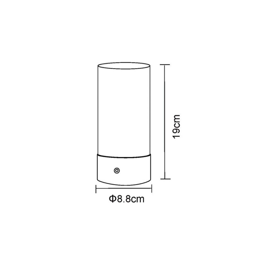 Globo - LED RGBW Димируема сензорна екстериорна настолна лампа LED/1,8W/5V 1500 mAh черен