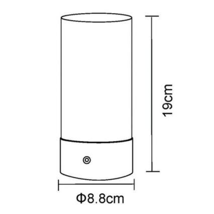 Globo - LED RGBW регулируема сензорна външна настолна лампа LED/1,8W/5V 1500 mAh черна