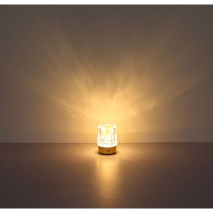 Globo - LED Димируема сензорна настолна лампа LED/1W/5V 3000K 1200 mAh златист
