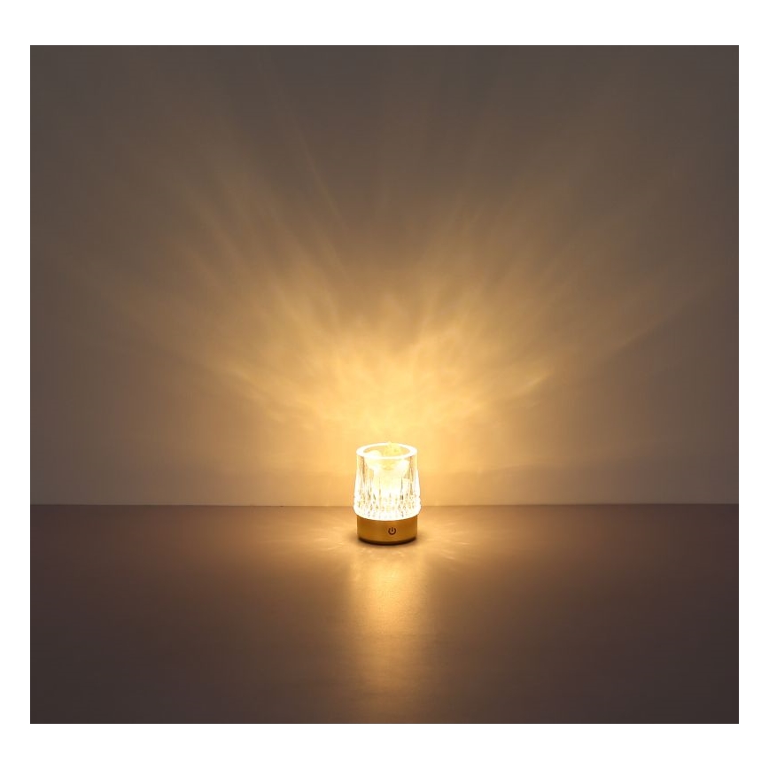 Globo - LED Димируема сензорна настолна лампа LED/1W/5V 3000K 1200 mAh златист
