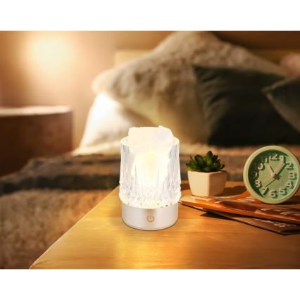 Globo - LED Димируема сензорна настолна лампа LED/1W/5V 3000K 1200 mAh сребриста