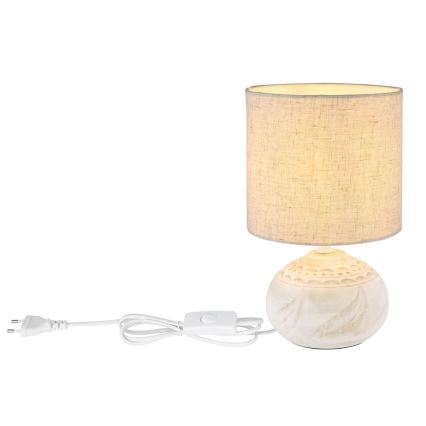 Globo - Настолна лампа 1xE14/40W/230V бежова/керамична