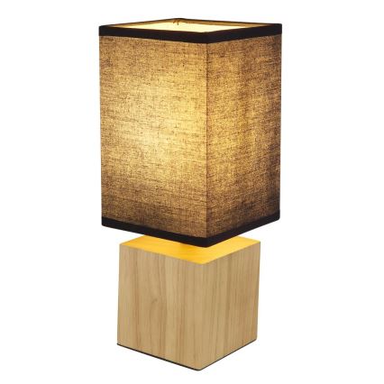 Globo - Настолна лампа 1xE27/7W/230V черен/кафяв
