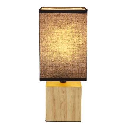 Globo - Настолна лампа 1xE27/7W/230V черен/кафяв