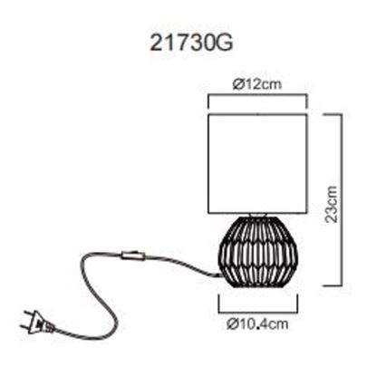 Globo - Настолна лампа 1xE14/40W/230V сив