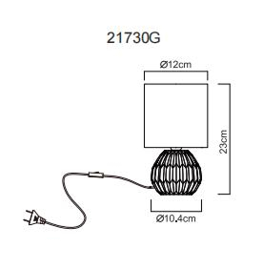 Globo - Настолна лампа 1xE14/40W/230V сив