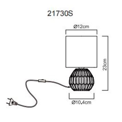 Globo - Настолна лампа 1xE14/40W/230V черен