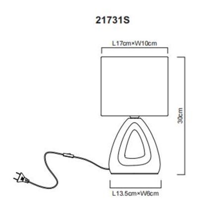 Globo - Настолна лампа 1xE14/40W/230V черен