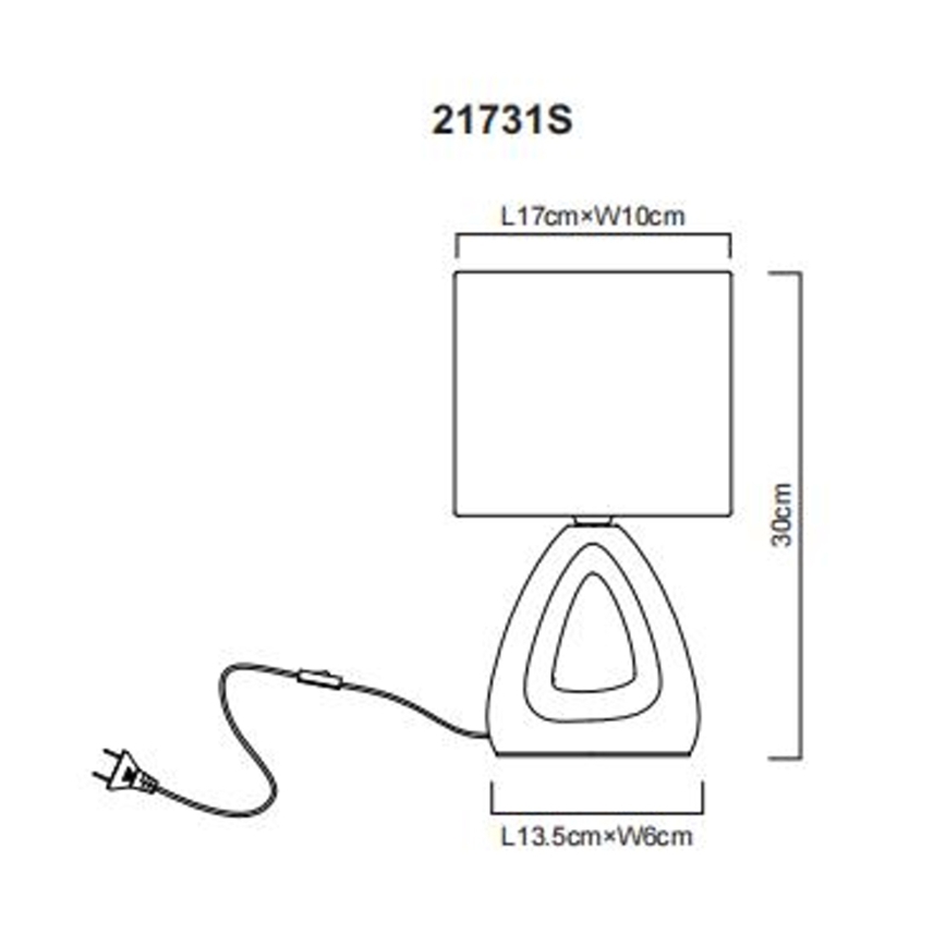 Globo - Настолна лампа 1xE14/40W/230V черен