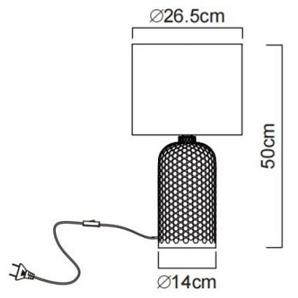 Globo - Настолна лампа 1xE27/60W/230V зелена