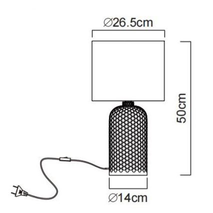 Globo - Настолна лампа 1xE27/60W/230V червена